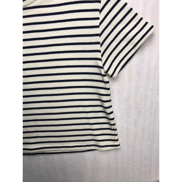 Splendid Womens Striped 2 Piece Set Crop Top Maxi Skirt Ivory Navy RS4K44E M - Picture 7 of 16